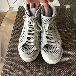 Zara suede perforated high top sneakers women’s size 38
